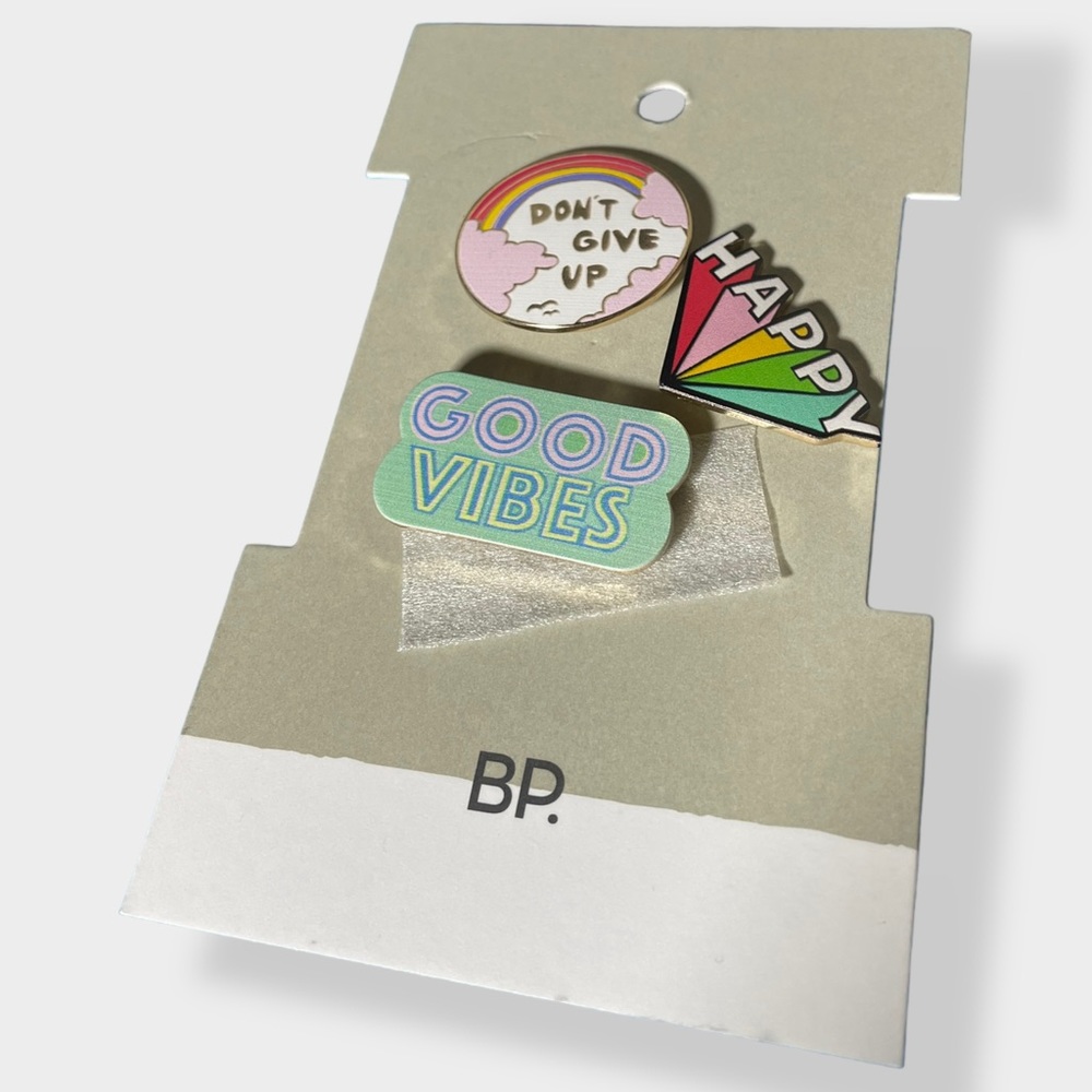 Happy Good Vibes Pride Pins